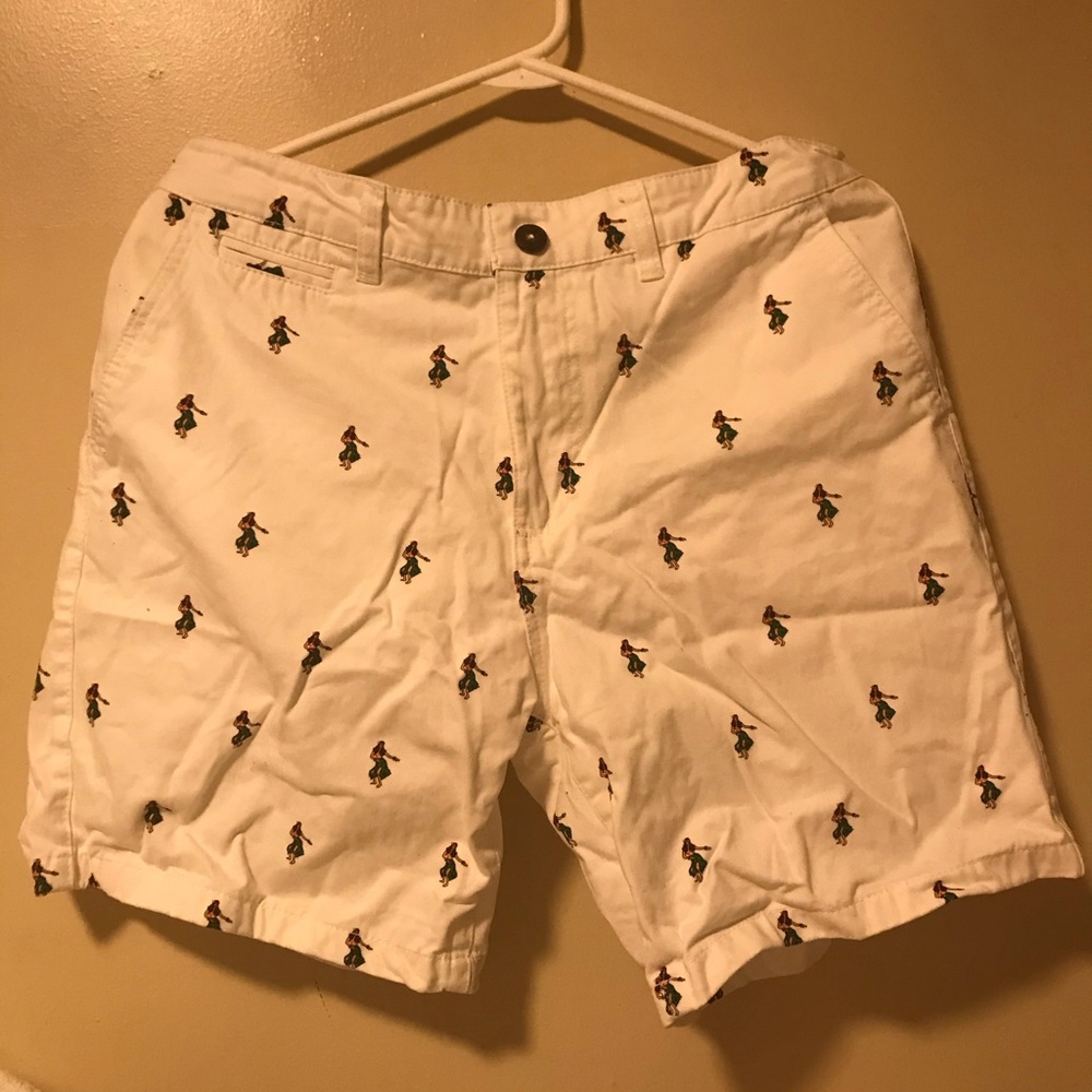 FOREVER 21 MEN DESIGN CREAM JEAN SHORT